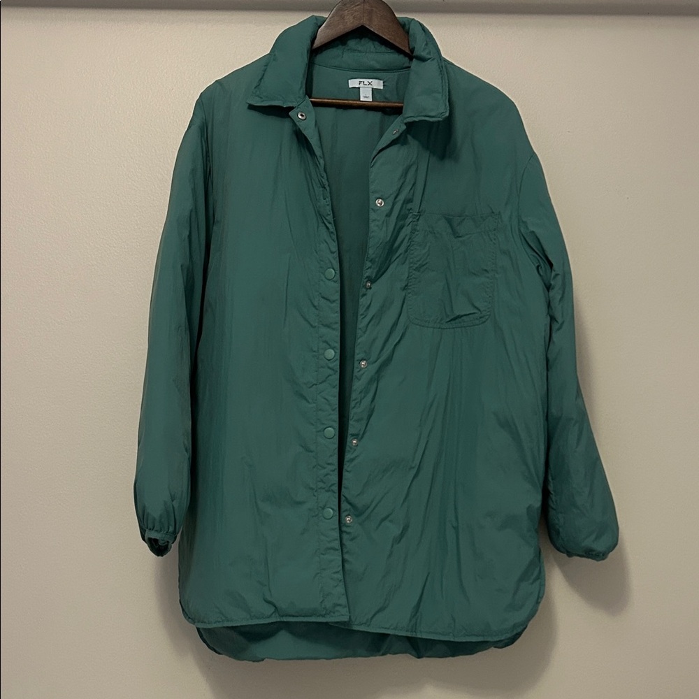 Elegant Teal Puffer Jacket
